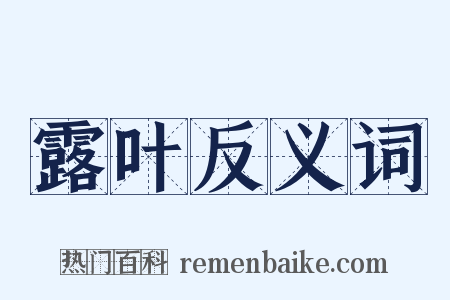 露叶反义词是什么意思的图片